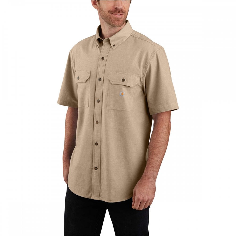 104369 Loose Chambray Short Sleeve Shirt