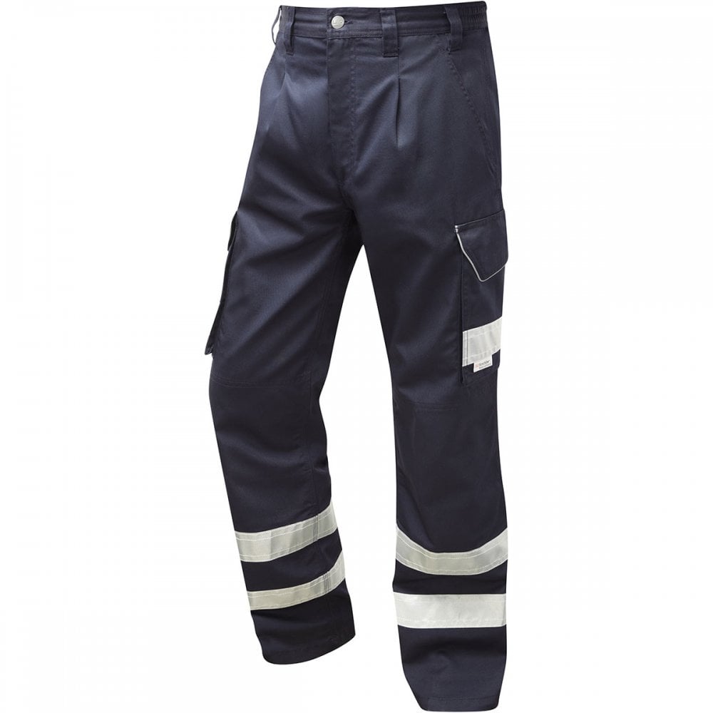CT02 Ilfracombe Cargo Style Reflective Poly/Cotton Trouser Navy 33" 34" *One Size Only - Outlet Store*