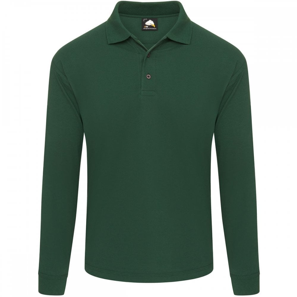1170 Weaver Premium Long Sleeve Poloshirt Green L *One Size Only - Outlet Store*