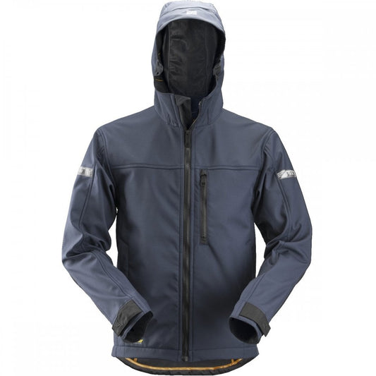 1229 AllroundWork, Softshell Jacket with Hood Navy XL *One Size Only - Outlet Store*