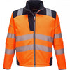 PW3 T402 Hi-Vis Softshell Jacket Orange/Navy