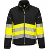 PW375 PW3 Hi-Vis Class 1 Softshell Jacket Black/Yellow S *One Size Only - Outlet Store*