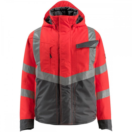 15535 Hastings Safe Supreme Winter Jacket Hi-Vis Red/Dark Anthracite L *One Size Only - Outlet Store*
