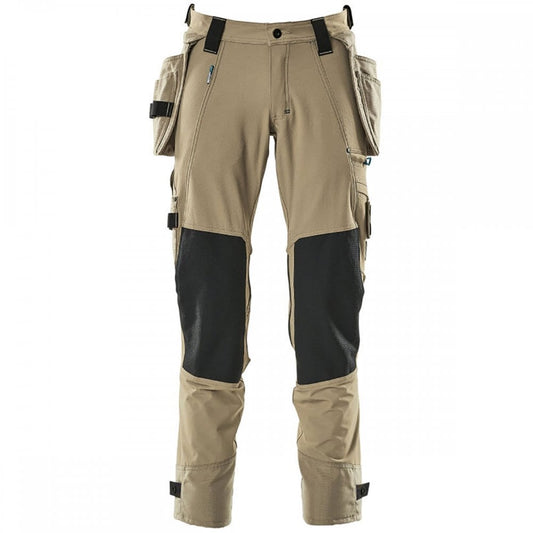 17031 Advanced Removable Holster Pocket Trousers with STRETCH Light Khaki 30" 34.5" *One Size Only - Outlet Store*