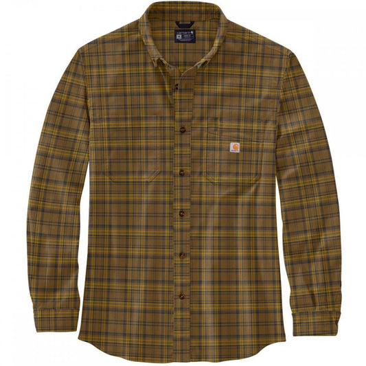 105432 Midweight Flannel Long Sleeve Plaid Shirt