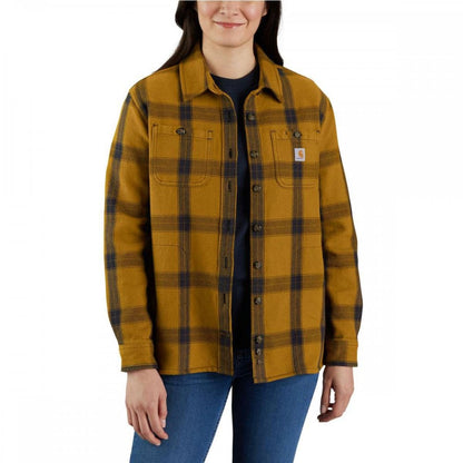 105576 Womens Heavyweight Twill Long Sleeve Plaid Shirt