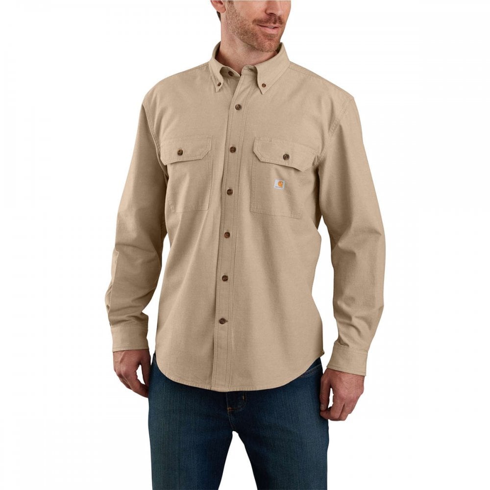 104368 Loose Chambray Long Sleeve Shirt