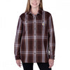 105991 Womens Twill Long Sleeve Plaid Shirt