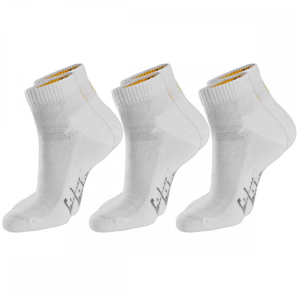 9221 Cotton Low Socks 3-Pack White UK7-10 - EU41-44 *One Size Only - Outlet Store*
