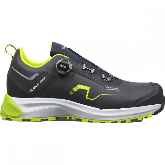SG80204 Solid Gear Sonar Wide Fit Low S3S Safety Shoe UK6 - EU40 - US7 Black/Green *One Size Only - Outlet Store*