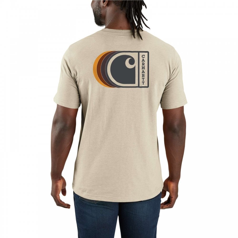 107048 Relaxed Fit Lightweight Short-Sleeve C Graphic T-Shirt