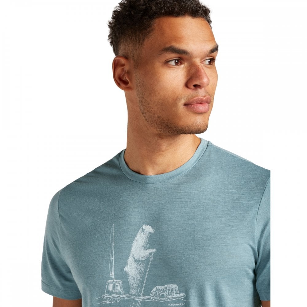 Mens Merino 150 Tech Lite Short Sleeve T-Shirt Polar Paddle