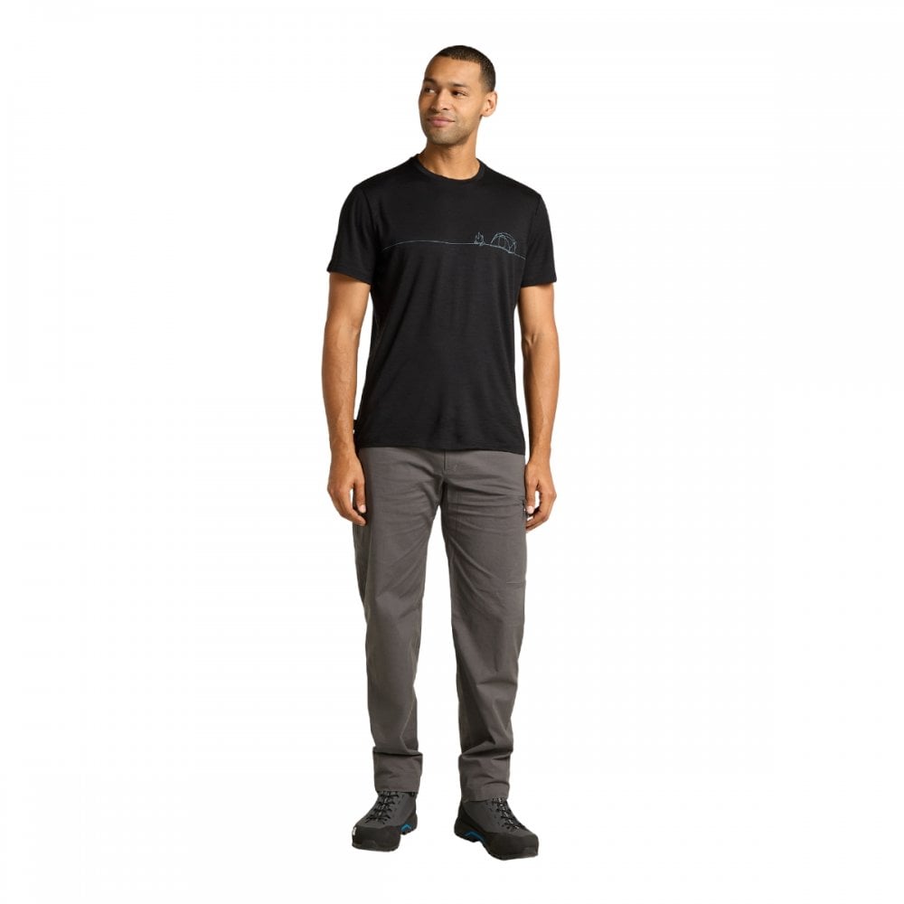 Mens Merino 150 Tech Lite Short Sleeve T-Shirt Single Line Camp