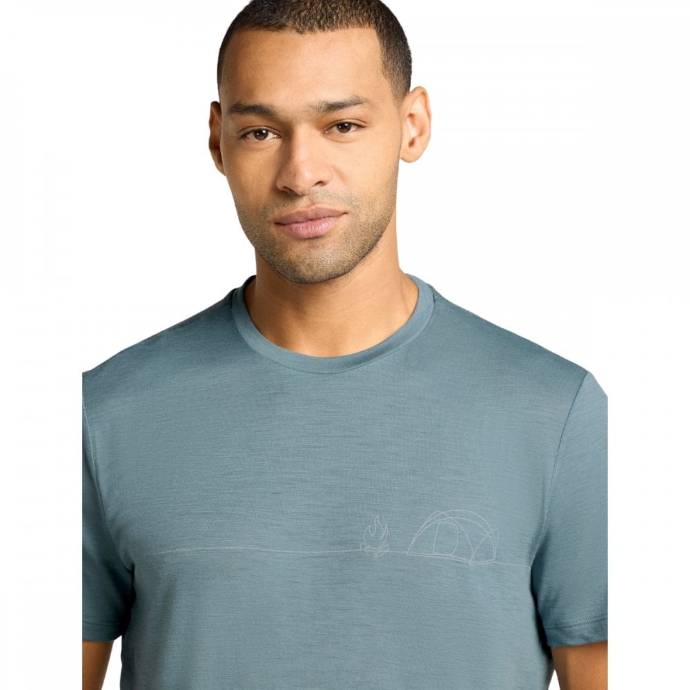 Mens Merino 150 Tech Lite Short Sleeve T-Shirt Single Line Camp