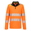 DX419 DX4 Hi-Vis Zip Polo Shirt L/S
