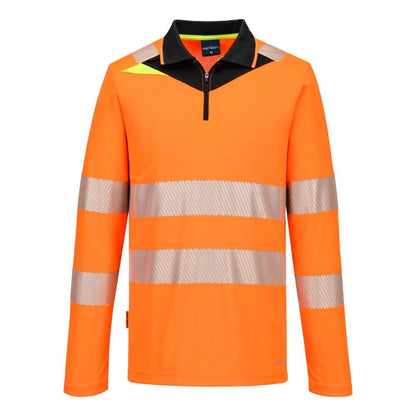 DX419 DX4 Hi-Vis Zip Polo Shirt L/S
