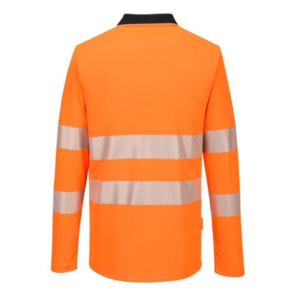 DX419 DX4 Hi-Vis Zip Polo Shirt L/S